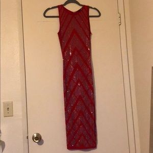 beautiful crystal red dress